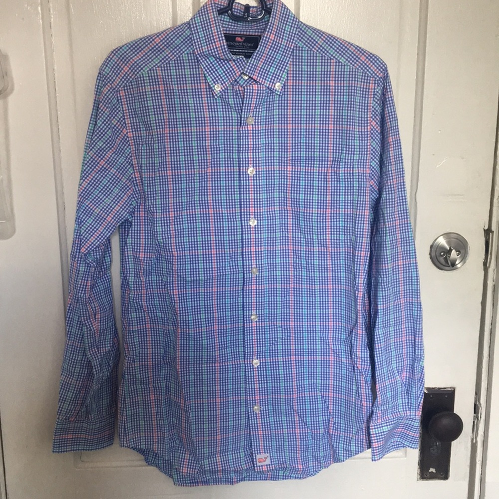 Vineyard Vines Multicolor Checker Buttondown